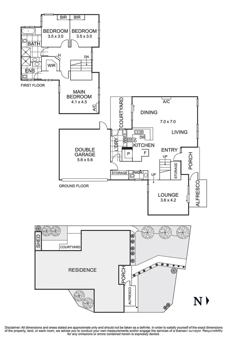 Floorplan of Homely townhouse listing, 1/712 Whitehorse Road, Mitcham VIC 3132