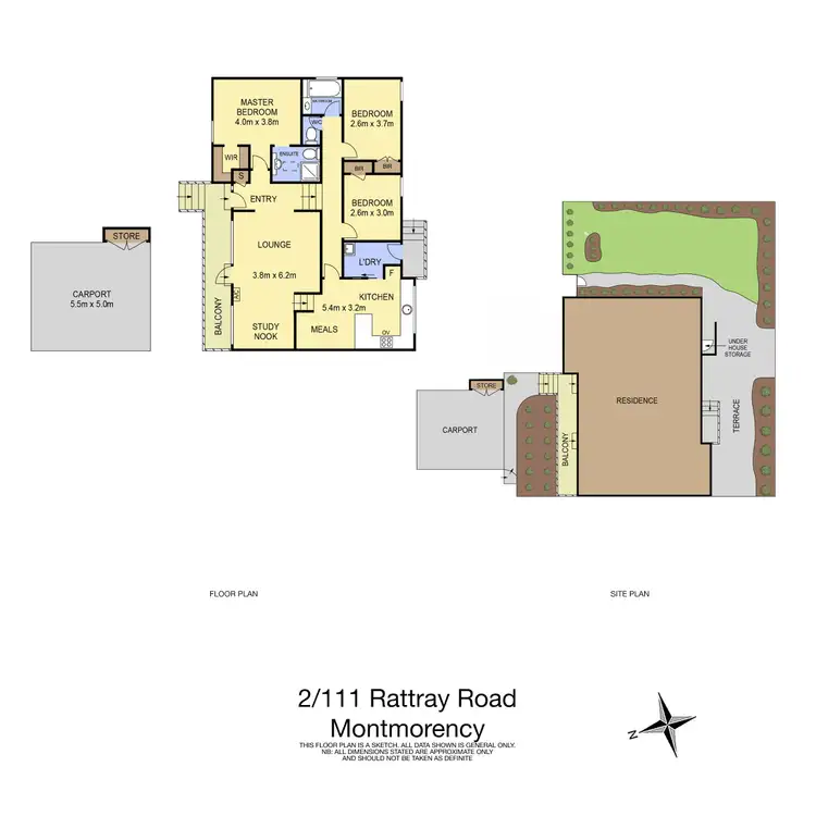Floorplan of Homely unit listing, 2/111 Rattray Road, Montmorency VIC 3094
