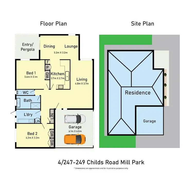 Floorplan of Homely unit listing, 4/247-249 Childs Road, Mill Park VIC 3082