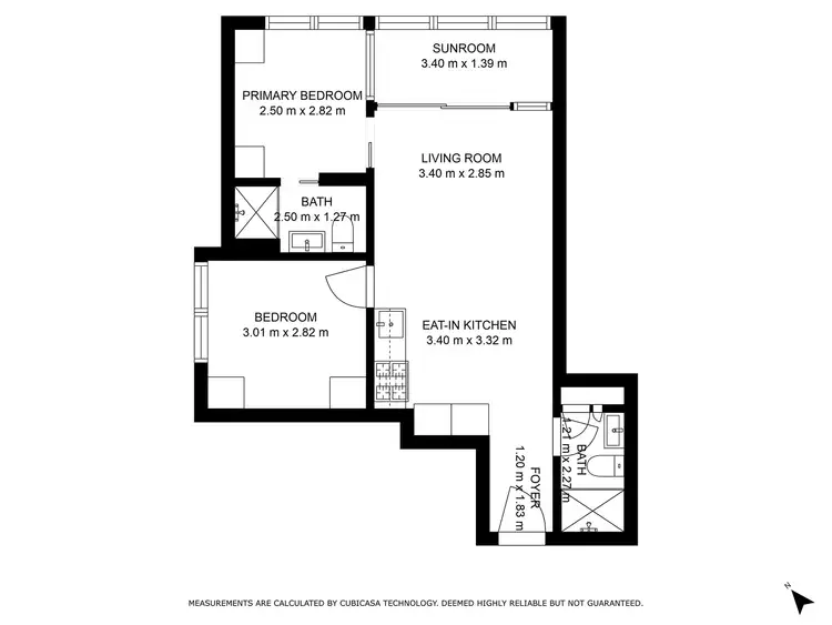 Floorplan of Homely apartment listing, 6002/462 Elizabeth Street, Melbourne VIC 3000