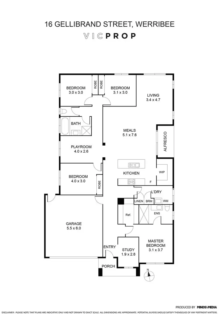 Floorplan of Homely house listing, 16 Gellibrand Street, Werribee VIC 3030