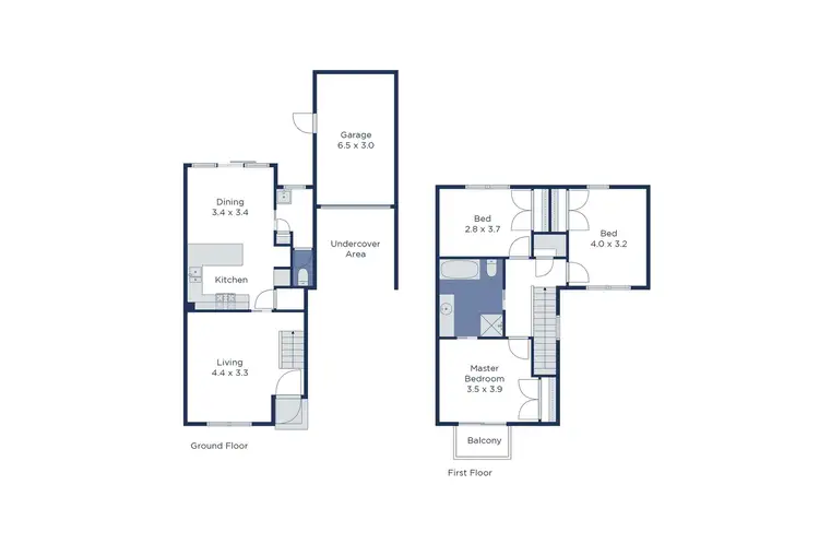 Floorplan of Homely townhouse listing, 2/18 Station Street, Blackburn VIC 3130