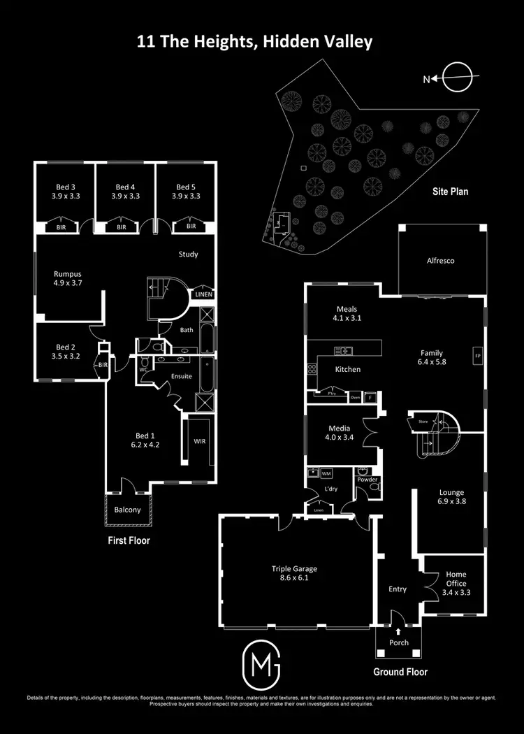 Floorplan of Homely house listing, 11 The Heights, Hidden Valley VIC 3756
