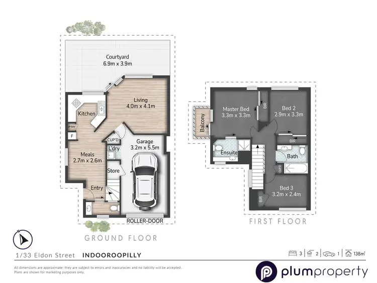 Floorplan of Homely townhouse listing, 1/33 Eldon Street, Indooroopilly QLD 4068