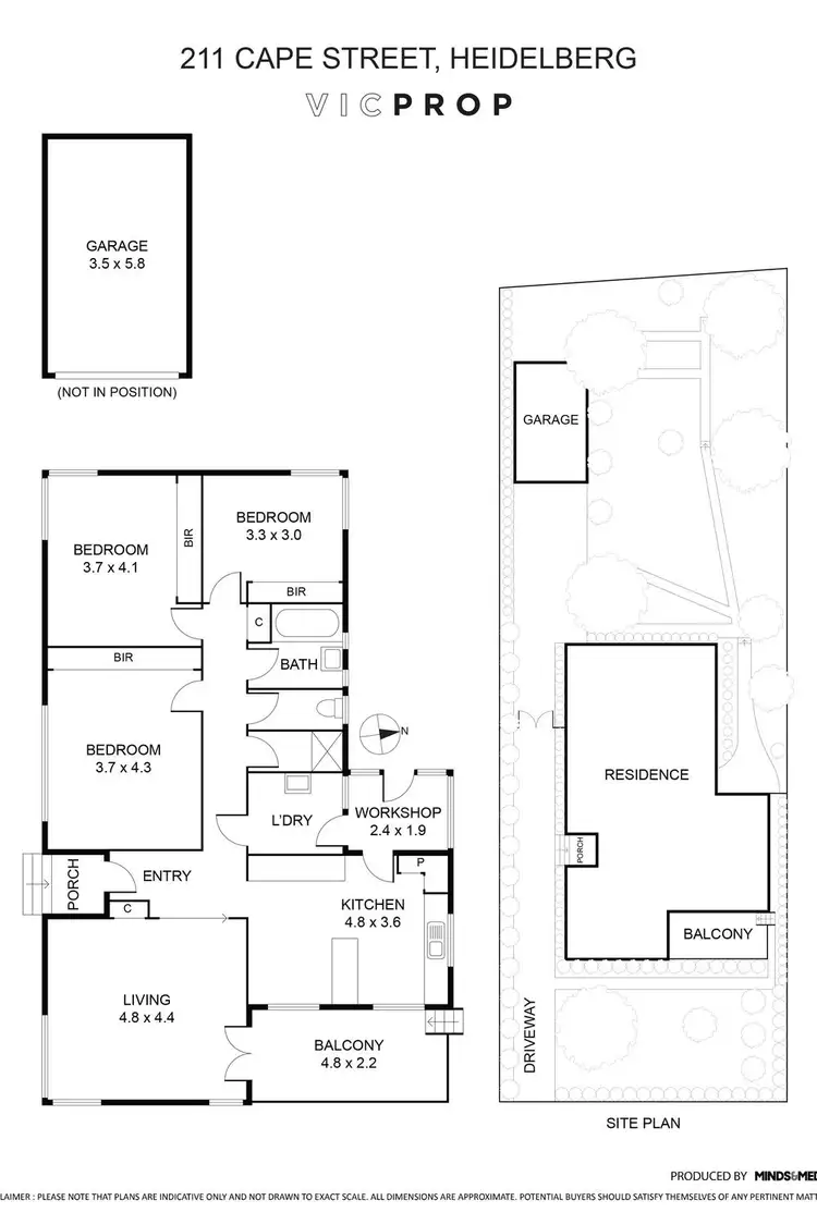 Floorplan of Homely house listing, 211 Cape Street, Heidelberg VIC 3084