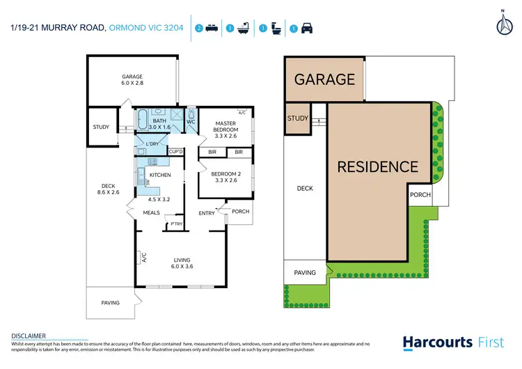 Floorplan of Homely townhouse listing, 1/19-21 Murray Road, Ormond VIC 3204