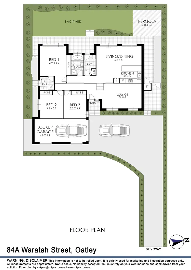 Floorplan of Homely house listing, 84A Waratah Street, Oatley NSW 2223