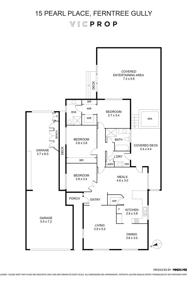 Floorplan of Homely house listing, 15 Pearl Place, Ferntree Gully VIC 3156