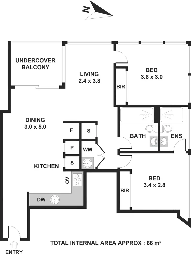 Floorplan of Homely apartment listing, 3610/639 Little Lonsdale Street, Melbourne VIC 3000
