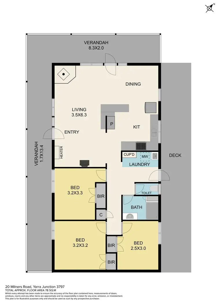 Floorplan of Homely house listing, 20 Milners Road, Yarra Junction VIC 3797