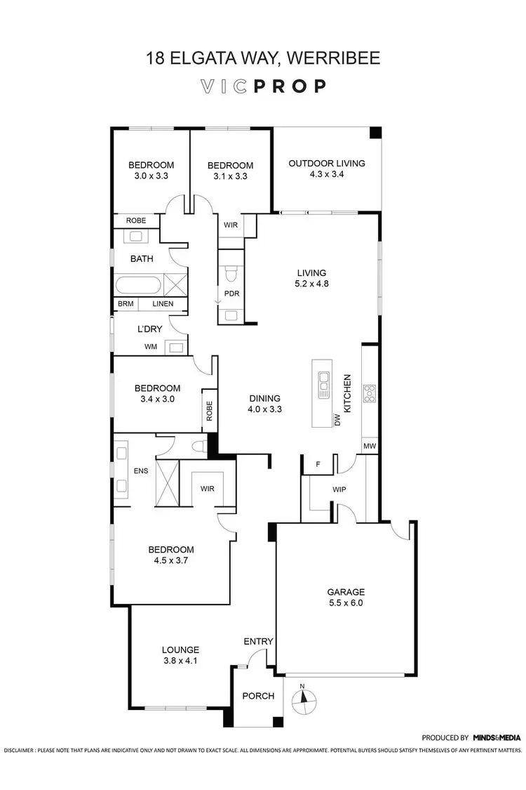 Floorplan of Homely house listing, 18 Elgata Way, Werribee VIC 3030