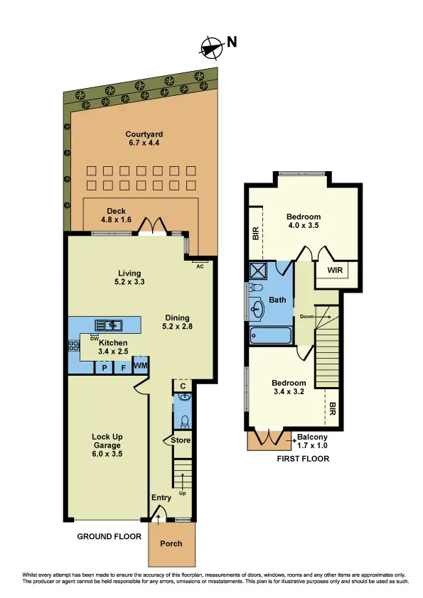 Floorplan of Homely townhouse listing, 3/9 Roches Terrace, Williamstown VIC 3016