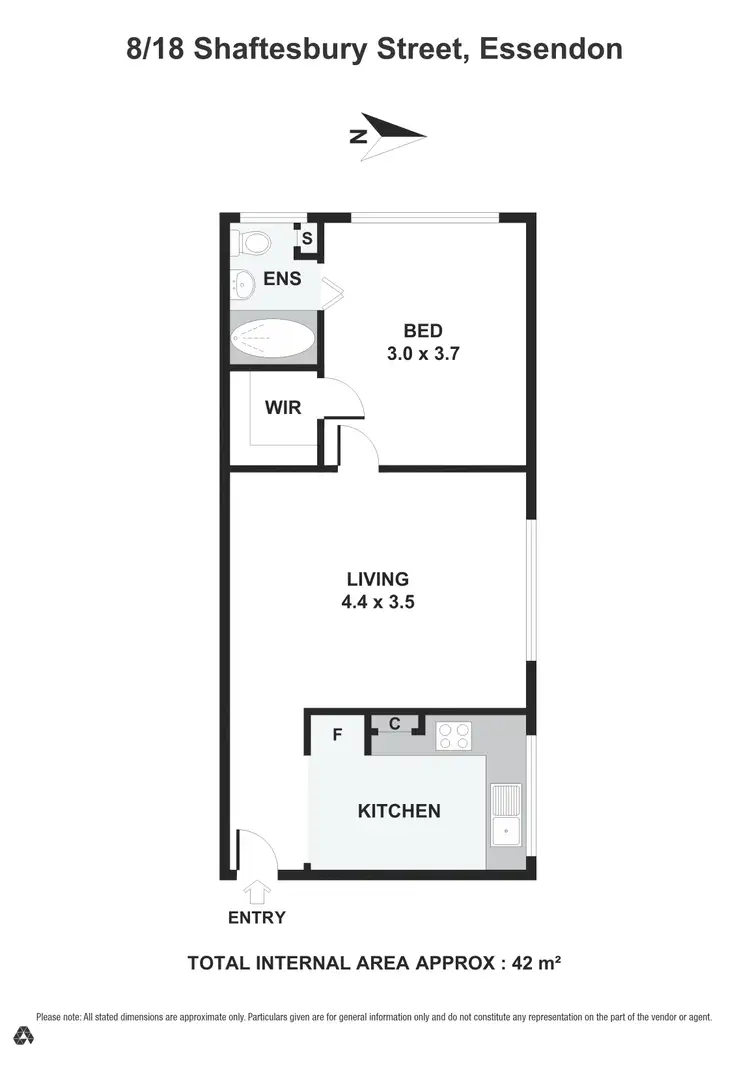 Floorplan of Homely unit listing, 8/18 Shaftesbury Street, Essendon VIC 3040