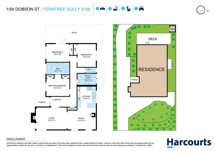 Floorplan of Homely unit listing, 1/54 Dobson Street, Ferntree Gully VIC 3156