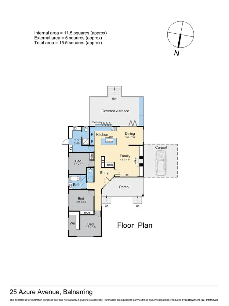 Floorplan of Homely house listing, 25 Azure Avenue, Balnarring VIC 3926
