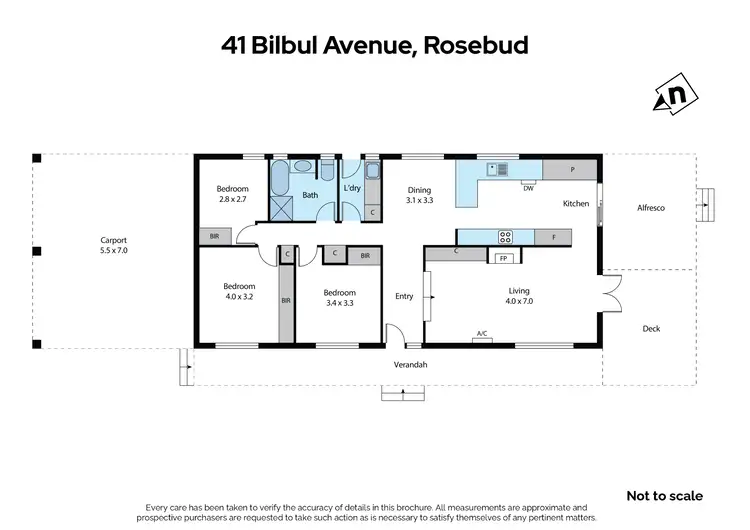 Floorplan of Homely house listing, 41 Bilbul Avenue, Rosebud VIC 3939