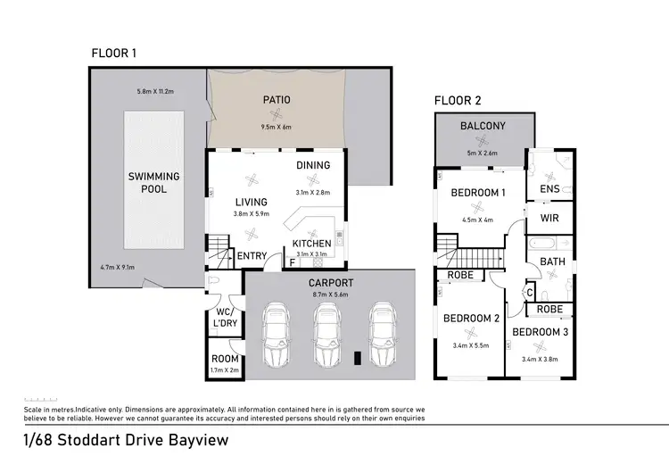 Floorplan of Homely townhouse listing, 1/68 Stoddart Drive, Bayview NT 820