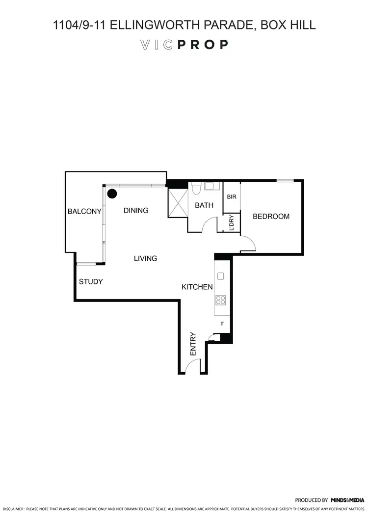 Floorplan of Homely apartment listing, 1104/9-11 Ellingworth Parade, Box Hill VIC 3128