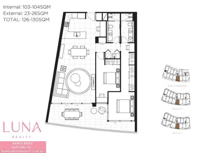 Floorplan of Homely unit listing, 1504/1 Grant Avenue, Hope Island QLD 4212