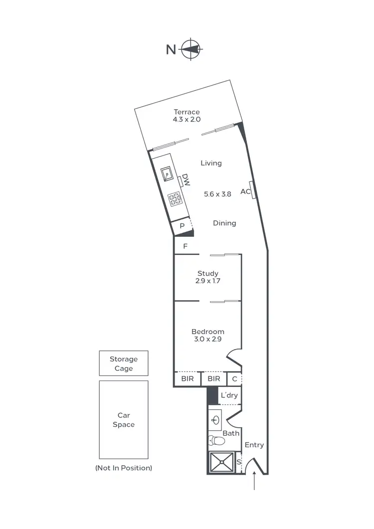 Floorplan of Homely apartment listing, 1507/38 Albert Road, South Melbourne VIC 3205