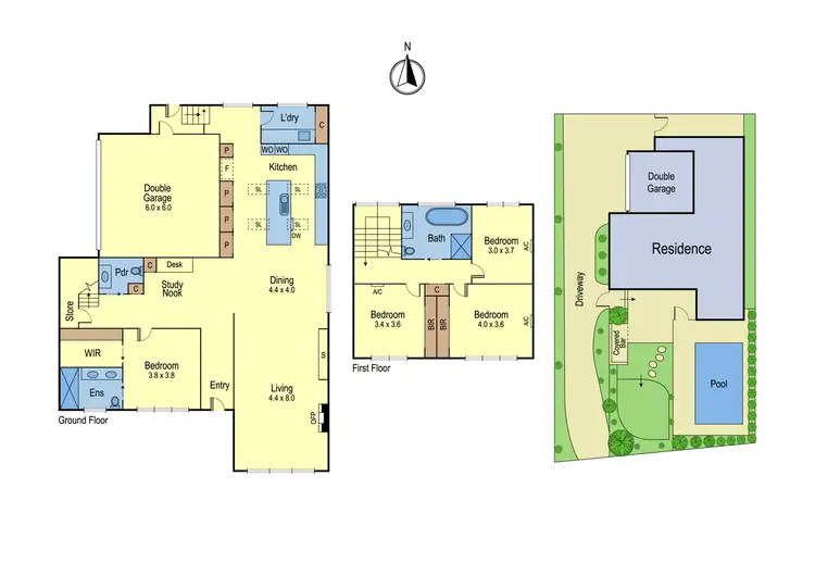 Floorplan of Homely townhouse listing, 1/75 Sherbourne Road, Montmorency VIC 3094