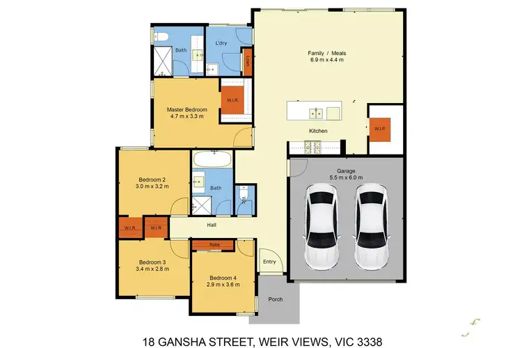 Floorplan of Homely house listing, 18 Gansha Street, Weir Views VIC 3338