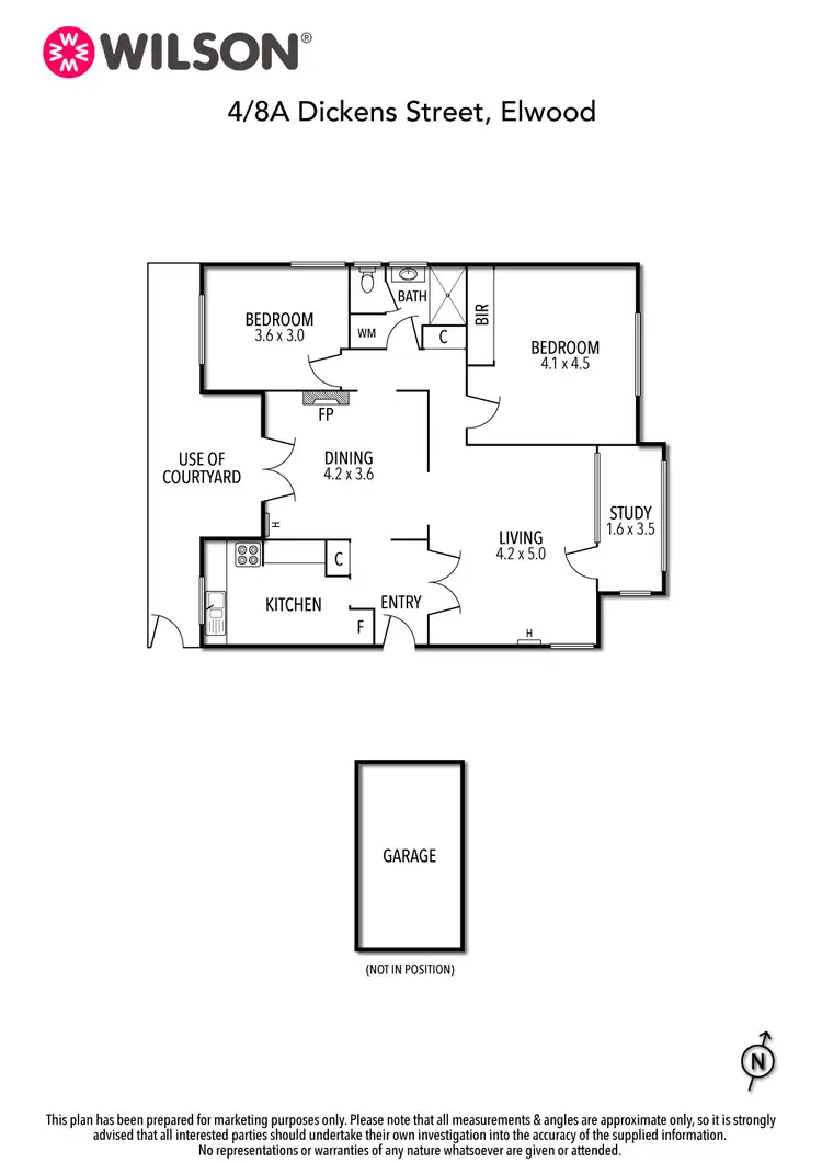 Floorplan of Homely apartment listing, 4/8A Dickens Street, Elwood VIC 3184