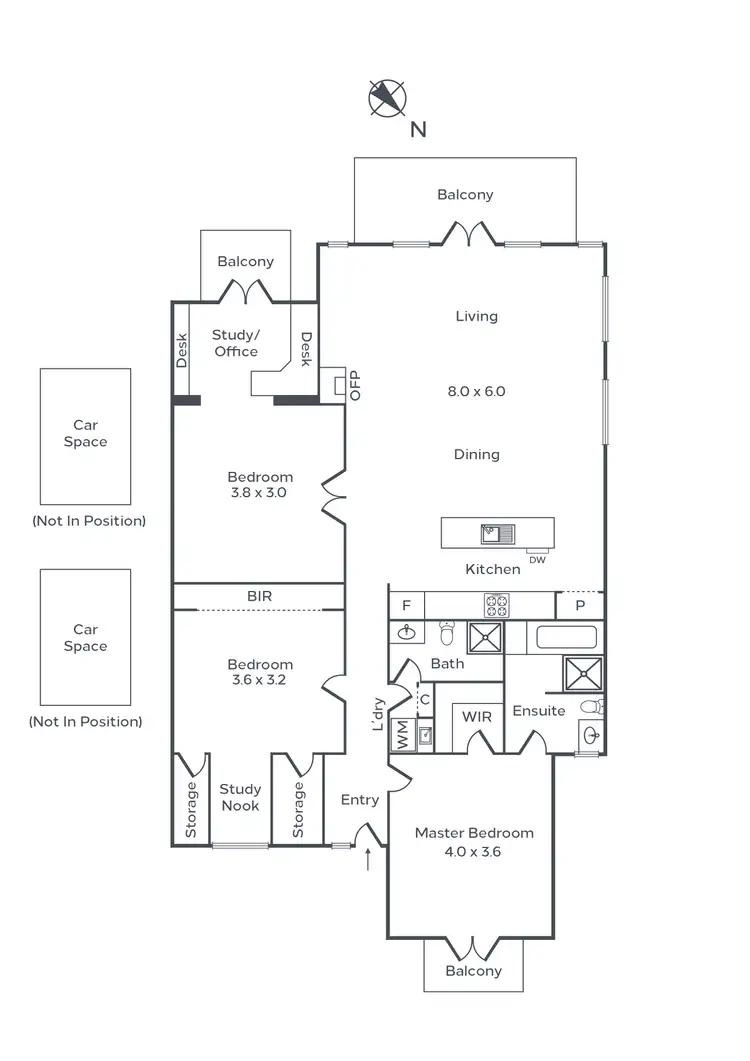 Floorplan of Homely apartment listing, 18/358 Beaconsfield Parade, St Kilda West VIC 3182