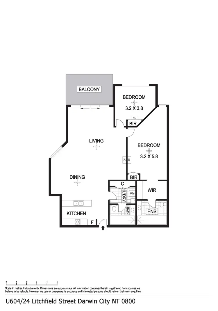 Floorplan of Homely apartment listing, 604/24 Litchfield Street, Darwin City NT 800