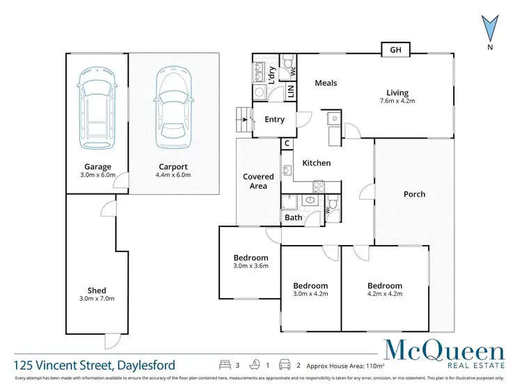 Floorplan of Homely house listing, 125 Vincent Street, Daylesford VIC 3460