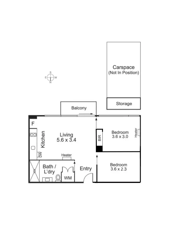 Floorplan of Homely apartment listing, 202M/201 Powlett Street, East Melbourne VIC 3002