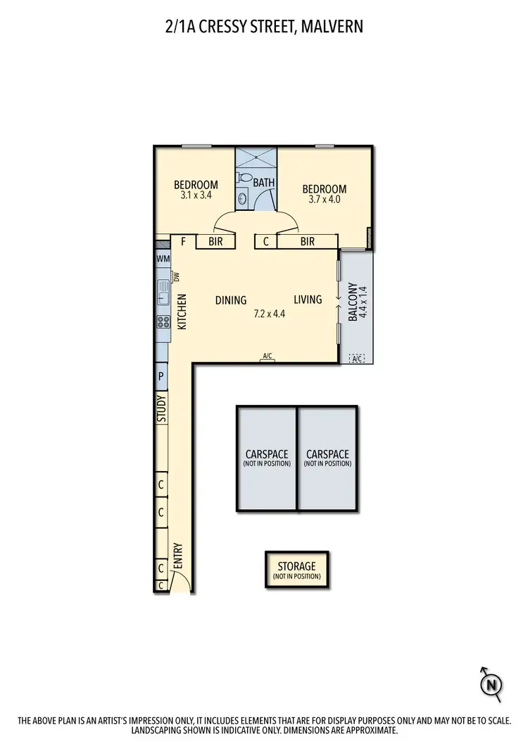 Floorplan of Homely apartment listing, 2/1A Cressy Street, Malvern VIC 3144