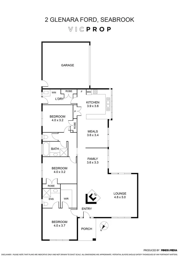 Floorplan of Homely house listing, 2 Glenara Ford, Seabrook VIC 3028