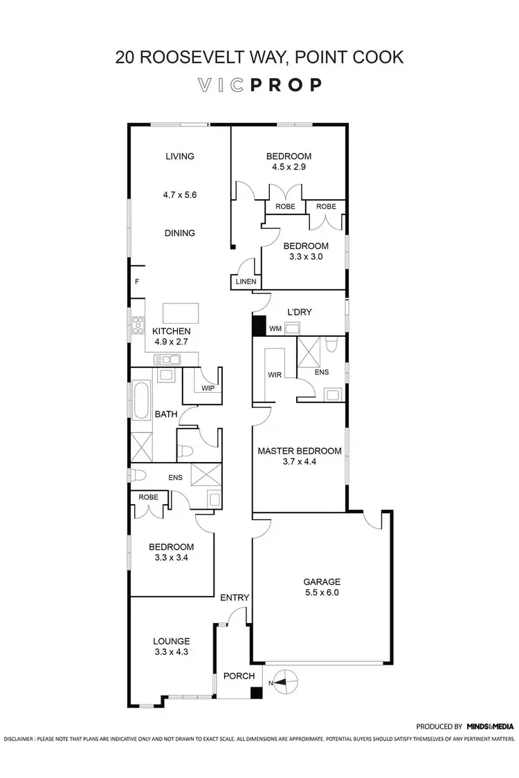 Floorplan of Homely house listing, 20 Roosevelt Way, Point Cook VIC 3030
