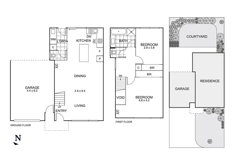 Floorplan of Homely townhouse listing, 26 Bardoel Court, Chelsea VIC 3196