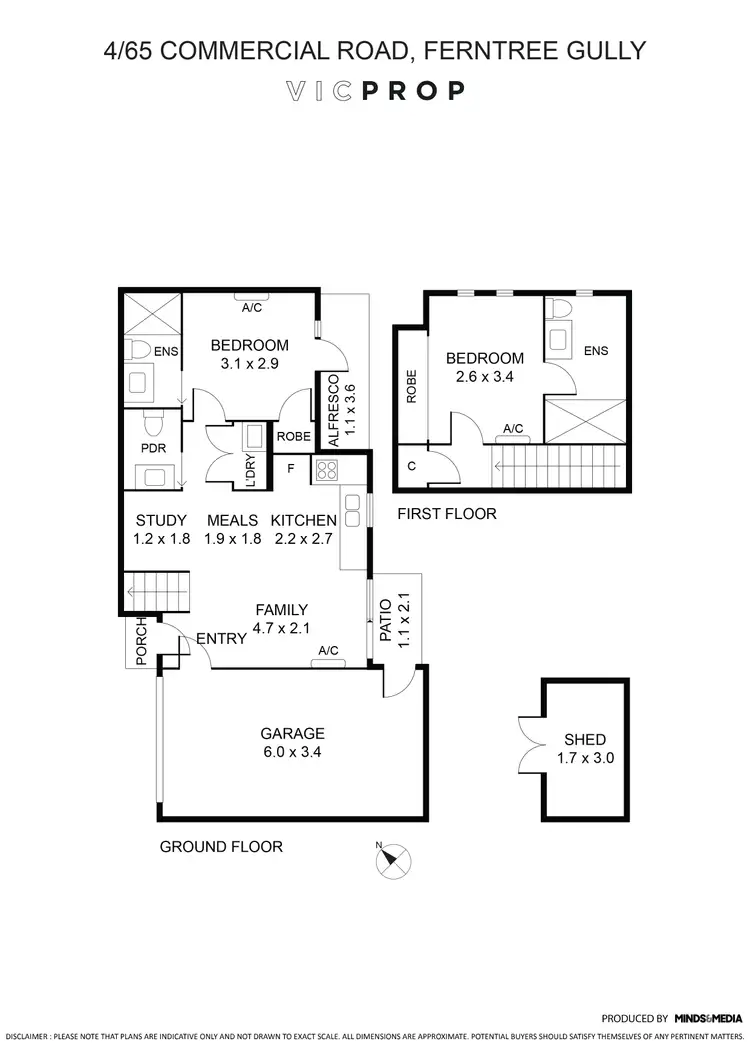 Floorplan of Homely townhouse listing, 4/65 Commercial Road, Ferntree Gully VIC 3156