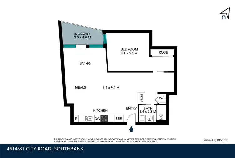 Floorplan of Homely apartment listing, 4514/81 City Road, Southbank VIC 3006