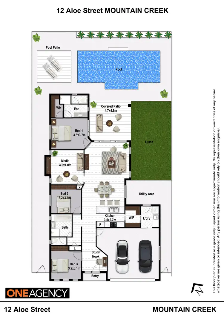 Floorplan of Homely house listing, 12 Aloe Street, Mountain Creek QLD 4557