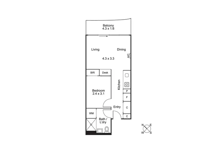 Floorplan of Homely apartment listing, 6/89 Roden Street, West Melbourne VIC 3003