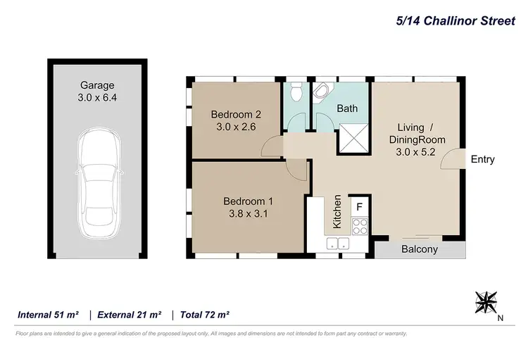 Floorplan of Homely unit listing, 5/14 Challinor Street, Auchenflower QLD 4066