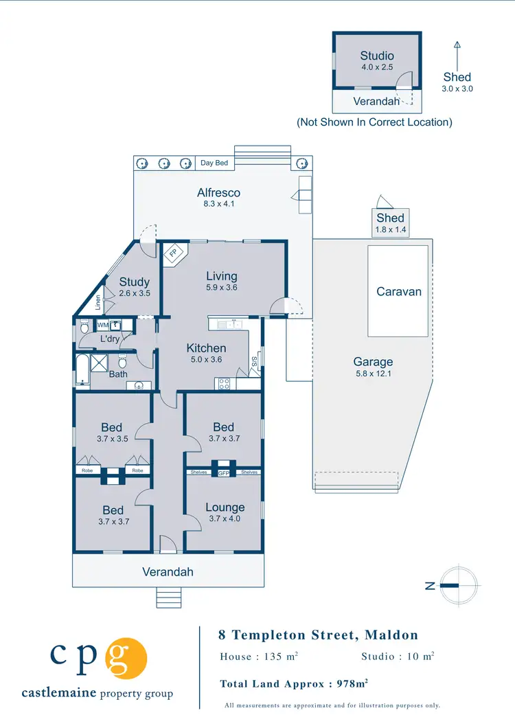 Floorplan of Homely house listing, 8 Templeton Street, Maldon VIC 3463