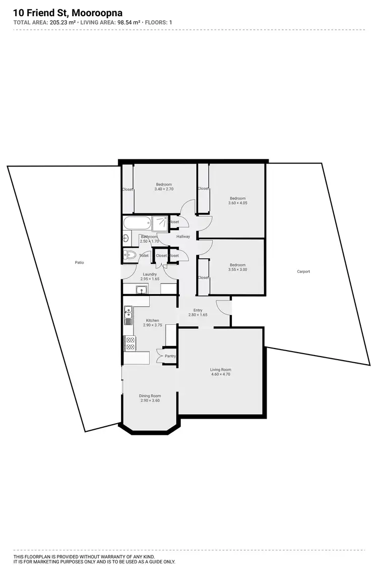 Floorplan of Homely house listing, 10 Friend Street, Mooroopna VIC 3629