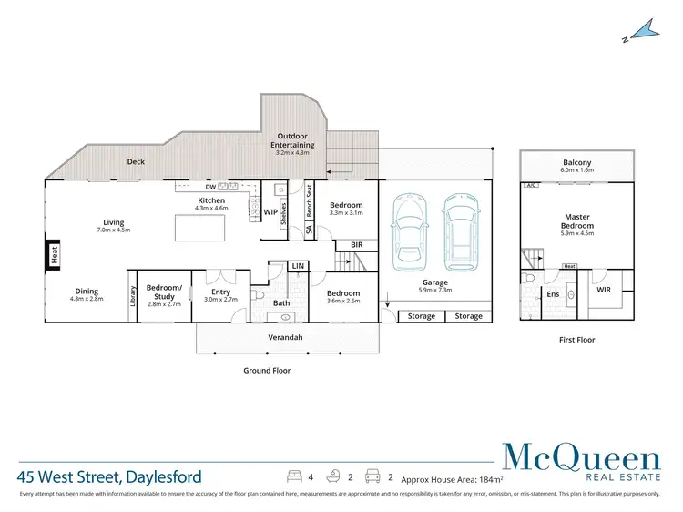 Floorplan of Homely house listing, 45 West Street, Daylesford VIC 3460