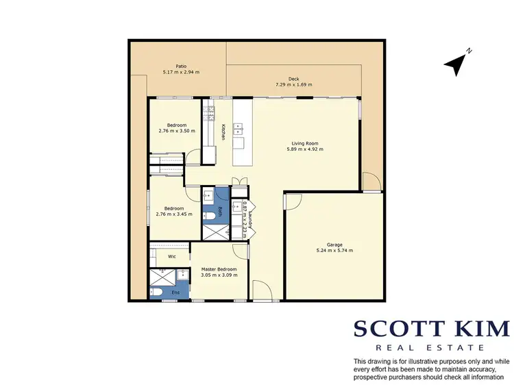 Floorplan of Homely unit listing, 2/12 Leon Avenue, Rosebud VIC 3939