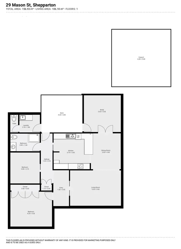 Floorplan of Homely house listing, 29 Mason Street, Shepparton VIC 3630