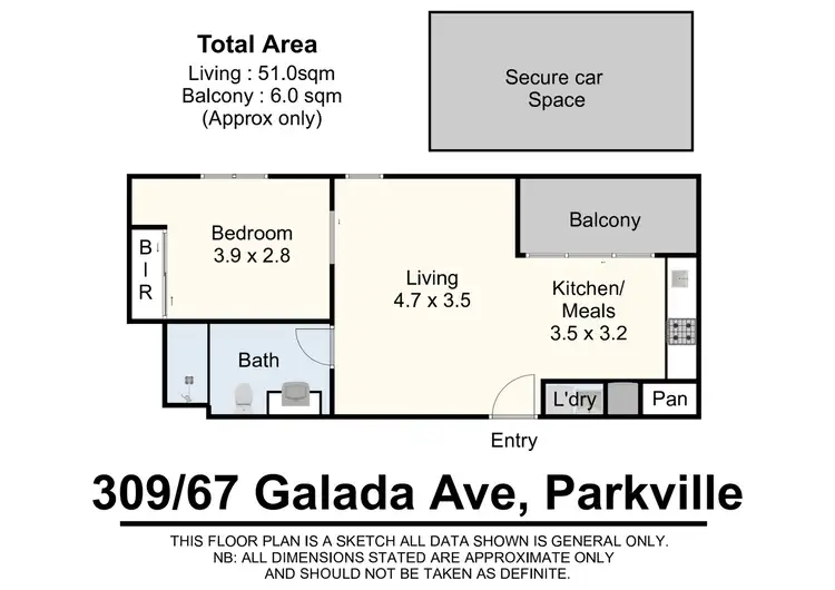 Floorplan of Homely apartment listing, 309/67 Galada Avenue, Parkville VIC 3052