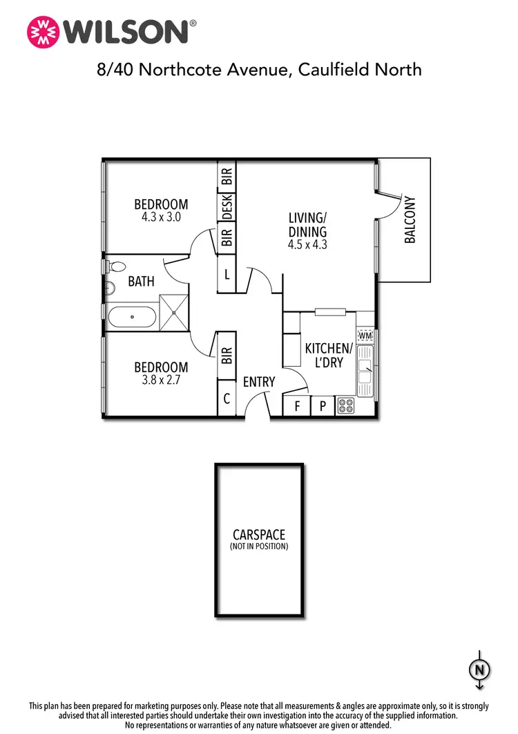 Floorplan of Homely apartment listing, 8/40 Northcote Avenue, Caulfield North VIC 3161