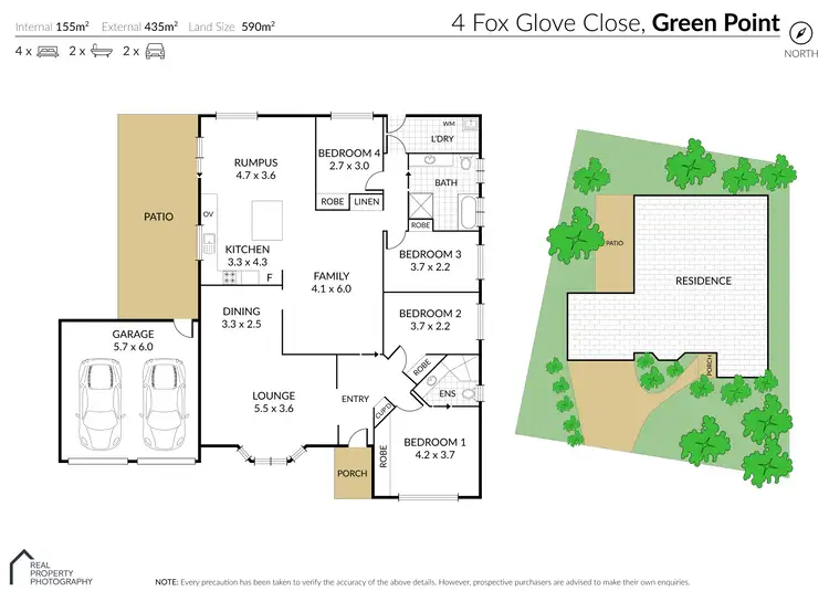 Floorplan of Homely house listing, 4 Fox Glove Close, Green Point NSW 2251