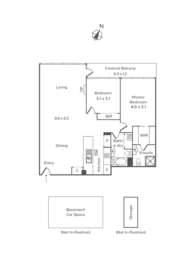 Floorplan of Homely apartment listing, 1101/38 Bank Street, South Melbourne VIC 3205