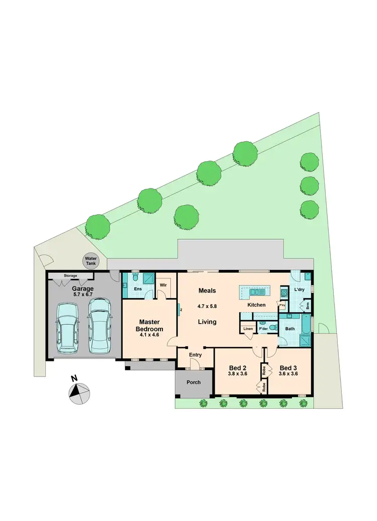 Floorplan of Homely unit listing, 7/85 Rail Street, Wandong VIC 3758
